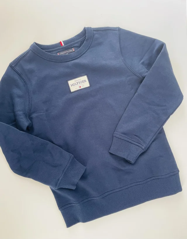 Felpa girocollo Tommy Hilfiger per ragazzo blu