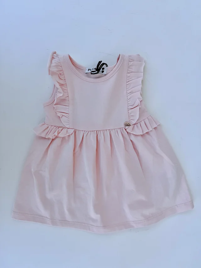 Abitino in cotone rosa chiaro Please per neonata