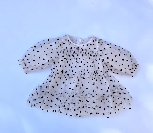 Abitino Liu Jo rosa con cuori neri per neonata