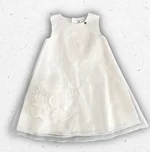 Bianco Abito da cerimonia per bambina e ragazza Alice Pi. con gonna in tulle e corpino in pizzo, disponibile nei colori rosa e avorio. 1