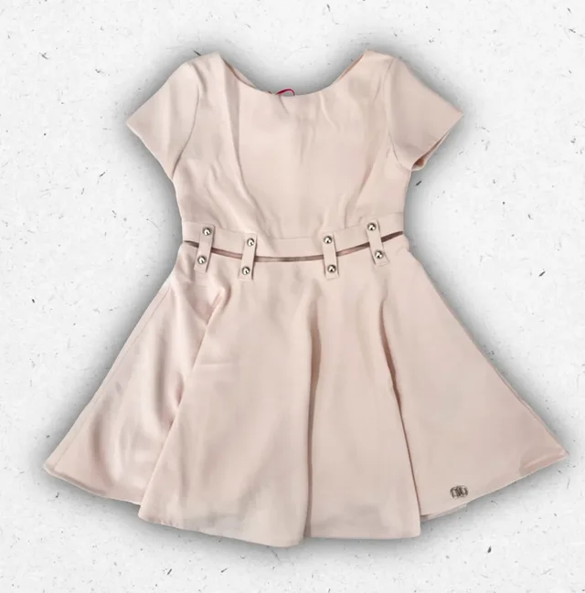 Abito Liu Jo Ragazza a Maniche Corte Color Pearl Blush