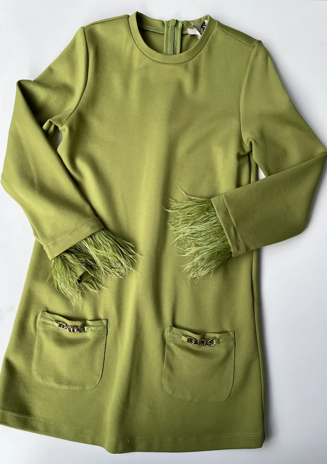 Abito Twinset Ragazza Verde Oliva