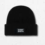 Berretto a costine Mc2 Saint Barth da bambino, con etichetta logo, disponibile blu navy e nero. 1