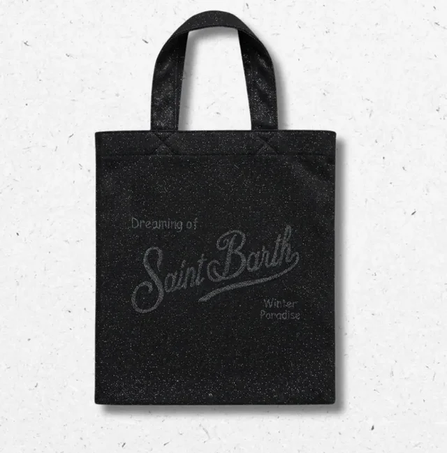 Borsa a Mano Mini Nera Lurex Donna e Bambina – MC2 Saint Barth Essential