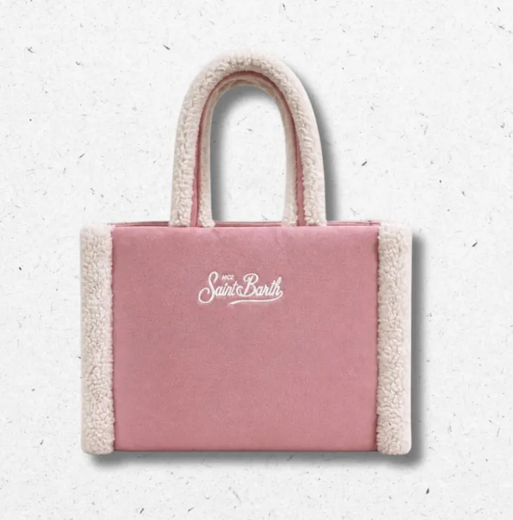 Borsa Colette Rosa Antico Bordi Shearling MC2 Saint Barth