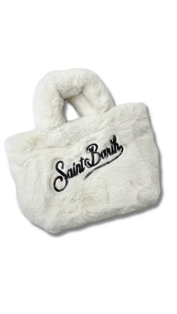 Borsa Mini Vanity MC2 Saint Barth Effetto Furry Bianca