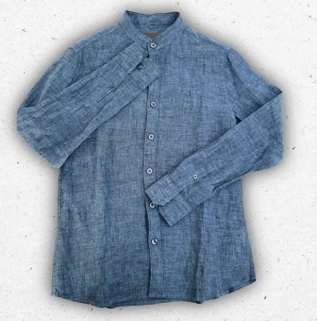 Camicia Denim Ragazzo Jeckerson in Lavaggio Medio con Logo Ricamato