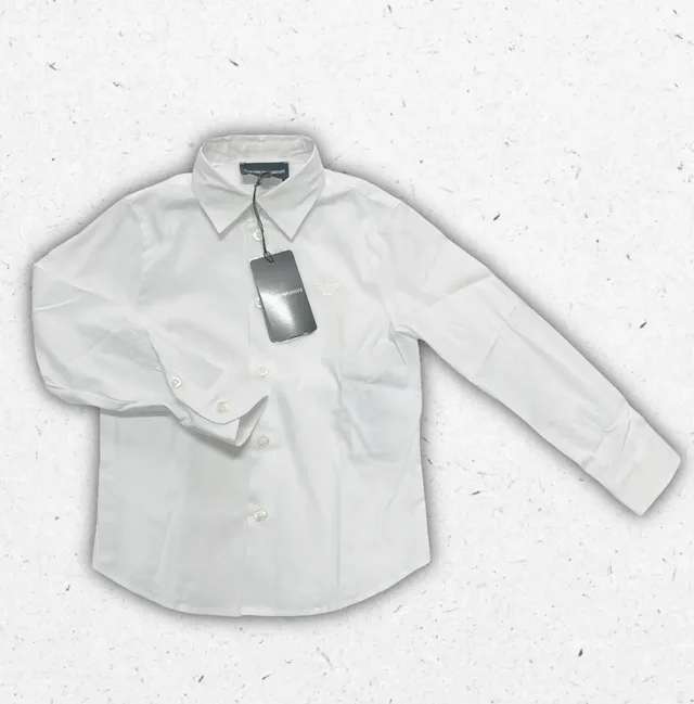 Camicia Emporio Armani Bambino Ragazzo  in Cotone Comfort Tinta Unita