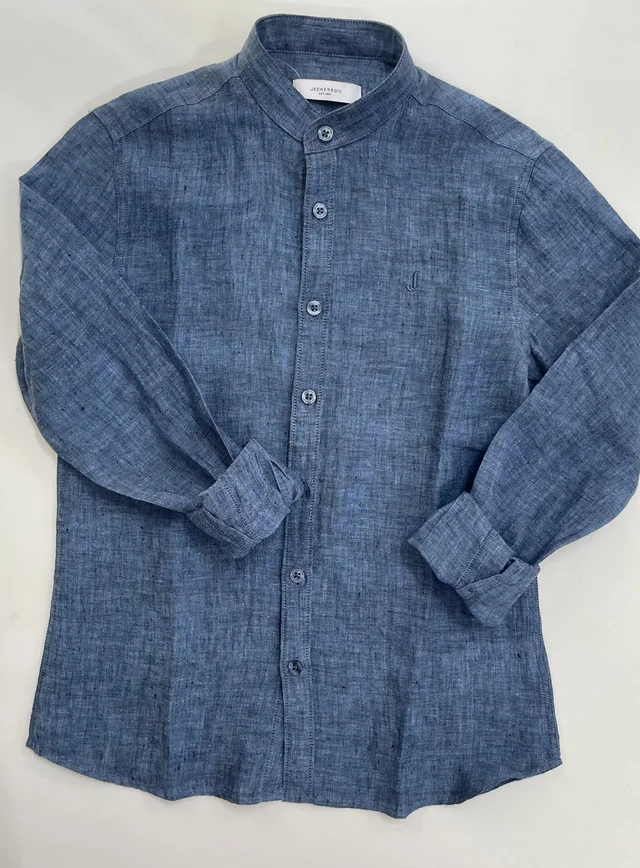 Camicia in denim Jeckerson ragazzo colore blu denim