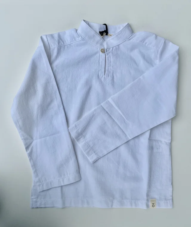 Camicia in garza bianca per bambino Maperò