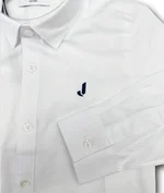 Camicia Jeckerson a maniche lunghe per neonato, di colore Bianco con piccolo logo ricamato sul petto. 1