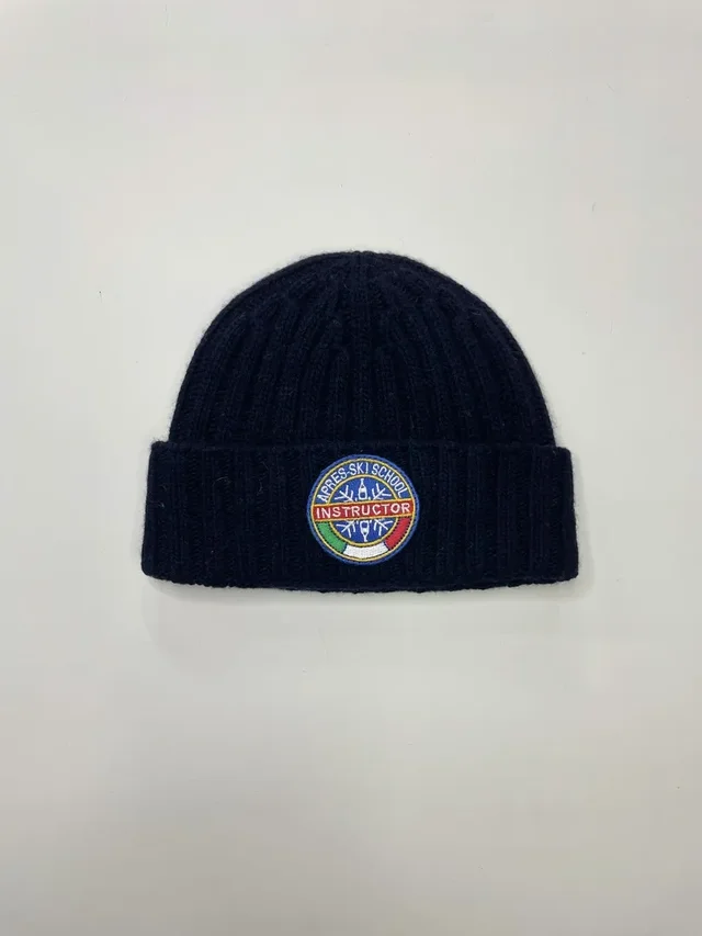 Cappello Beanie Mc2 Saint Barth WENGEN - Lana Cashmere Blu Navy