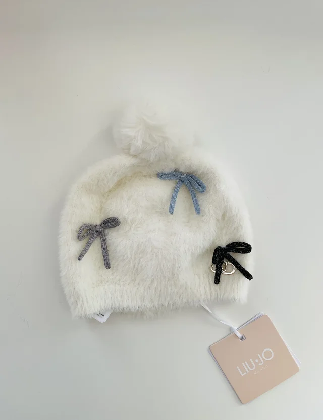 Cappello in maglia bianco neonata Liu Jo