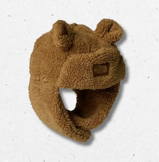 Cappello Trapper Neonato Cammello Orecchie da Orso – Bear Pile Raschel