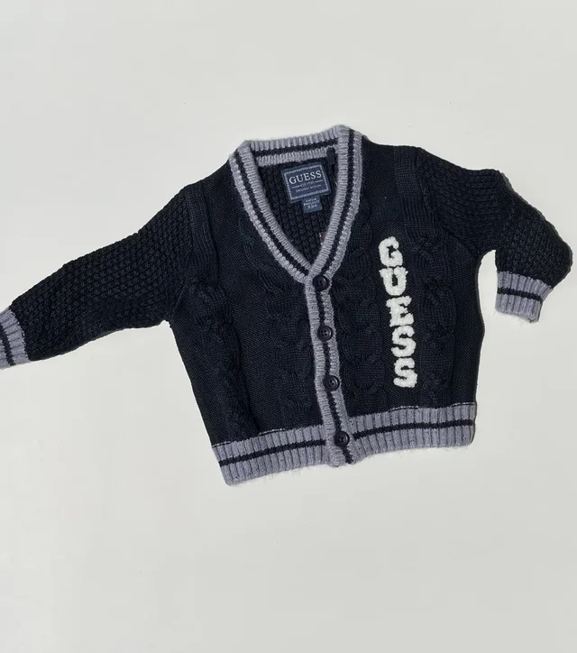 Cardigan Guess blu per neonato
