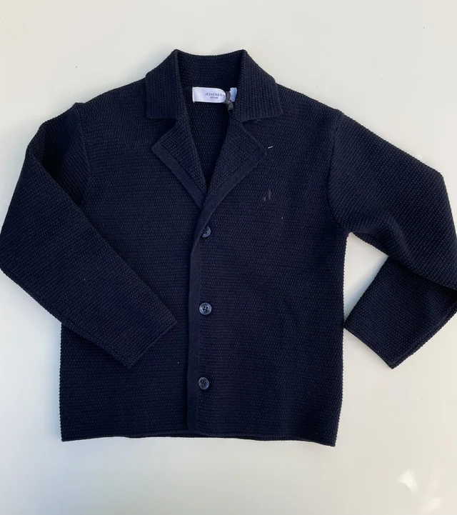 Cardigan in filo bambino Jeckerson color blu
