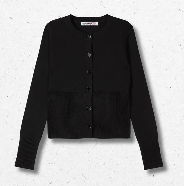Cardigan Ragazza Nero Girocollo Bottoni – Patrizia Pepe