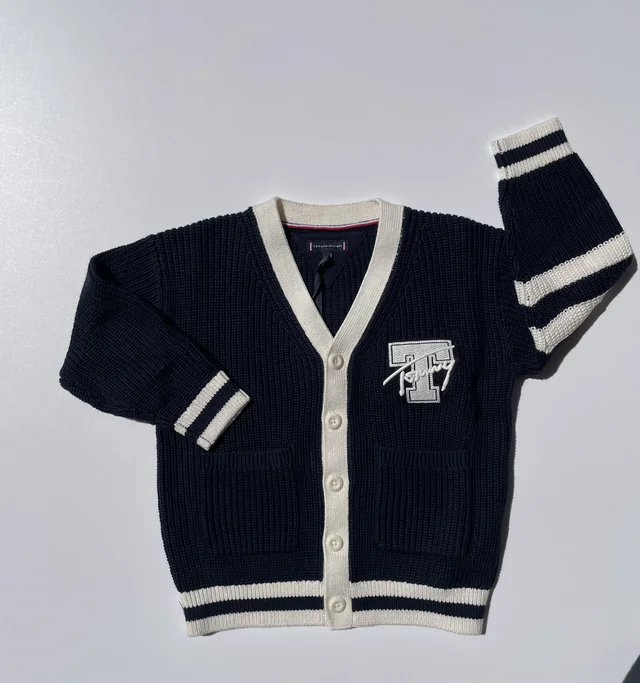 Cardigan Tommy Hilfiger blu per bambino