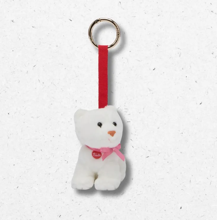 Charm in peluche di mini Gattino, Trudi Special Edition in collaborazione con MC2 Saint Barth. Accessorio di sicurezza garantita, morbido e realistico.