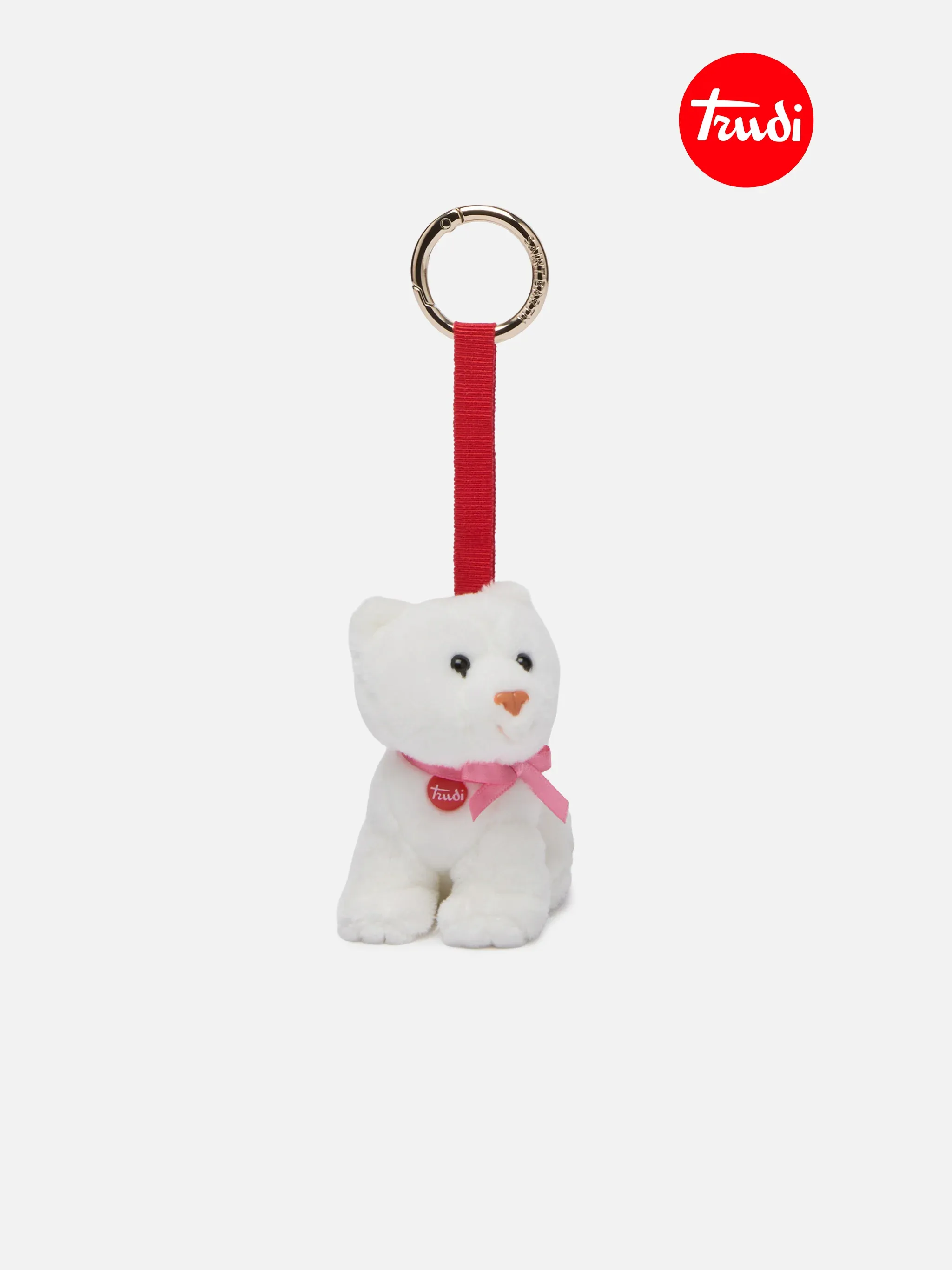 Charm in peluche di mini Gattino, Trudi Special Edition in collaborazione con MC2 Saint Barth. Accessorio di sicurezza garantita, morbido e realistico.