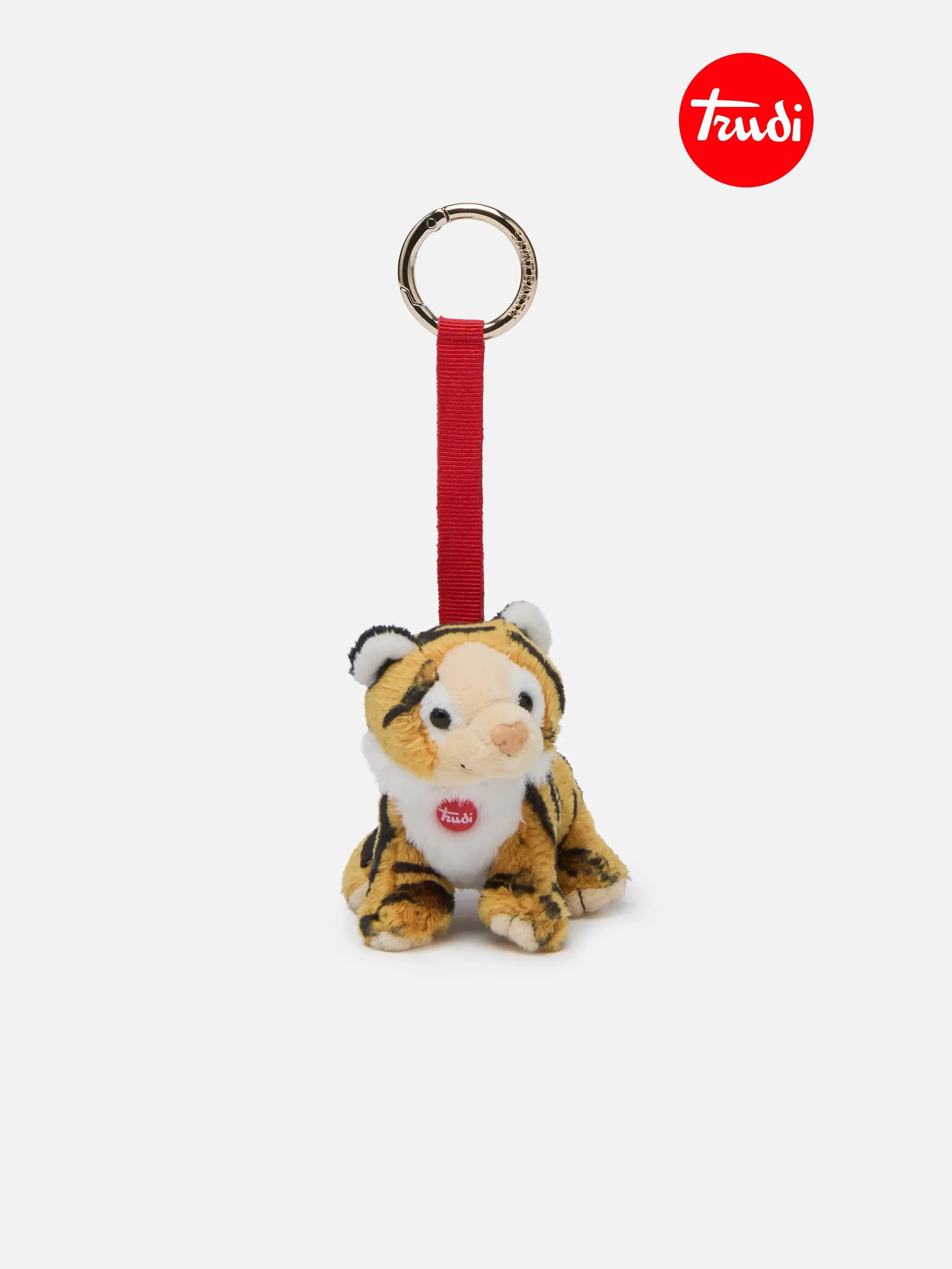 Charm in peluche di mini Tigre, Trudi Special Edition in collaborazione con MC2 Saint Barth. Accessorio di sicurezza garantita, morbido e realistico.