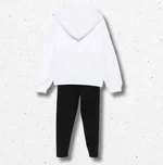 Tuta da bambino John Richmond Kids con felpa con cappuccio e pantalone nero con logo 1