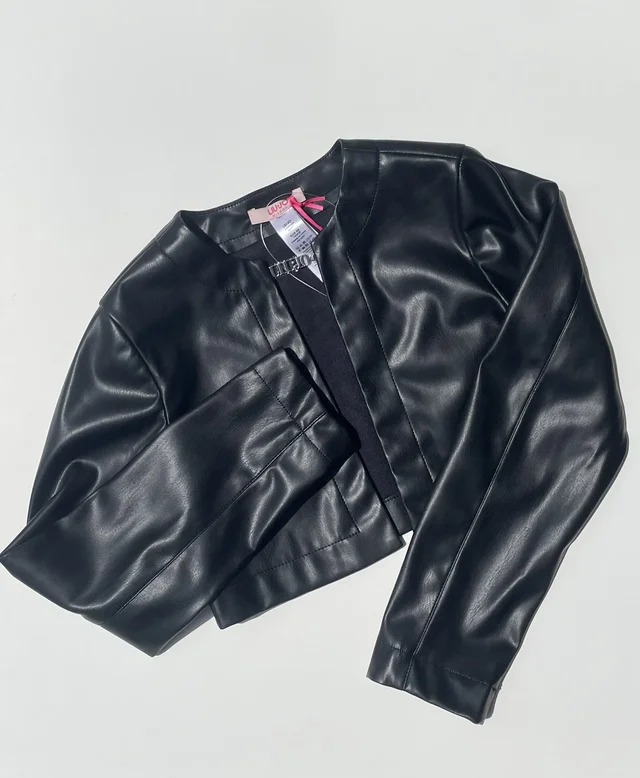 Coprispalle in pelle nero per ragazza Liu Jo