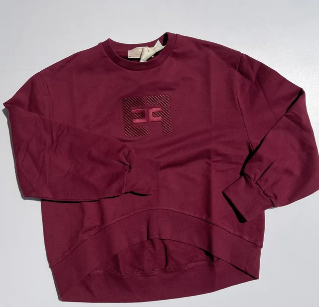 Felpa asimmetrica magenta Elisabetta Franchi per ragazza