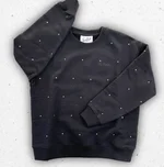 Felpa a maniche lunghe da bambina MC2 Saint Barth modello Briony W con logo frontale in strass luminosi. 1