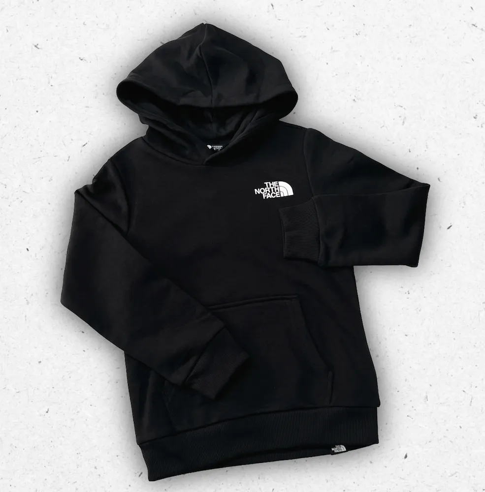 Felpa da ragazzo con cappuccio The North Face Simple Dome Light, in policotone morbido con logo stampato su fronte e retro.