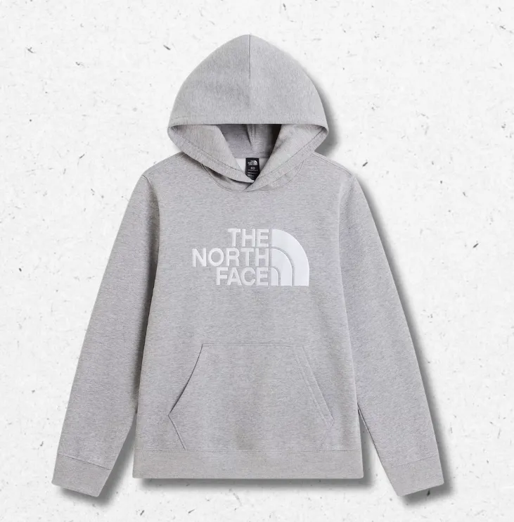 Felpa con cappuccio TNF Essential Drew Peak The North Face grigia o lilla