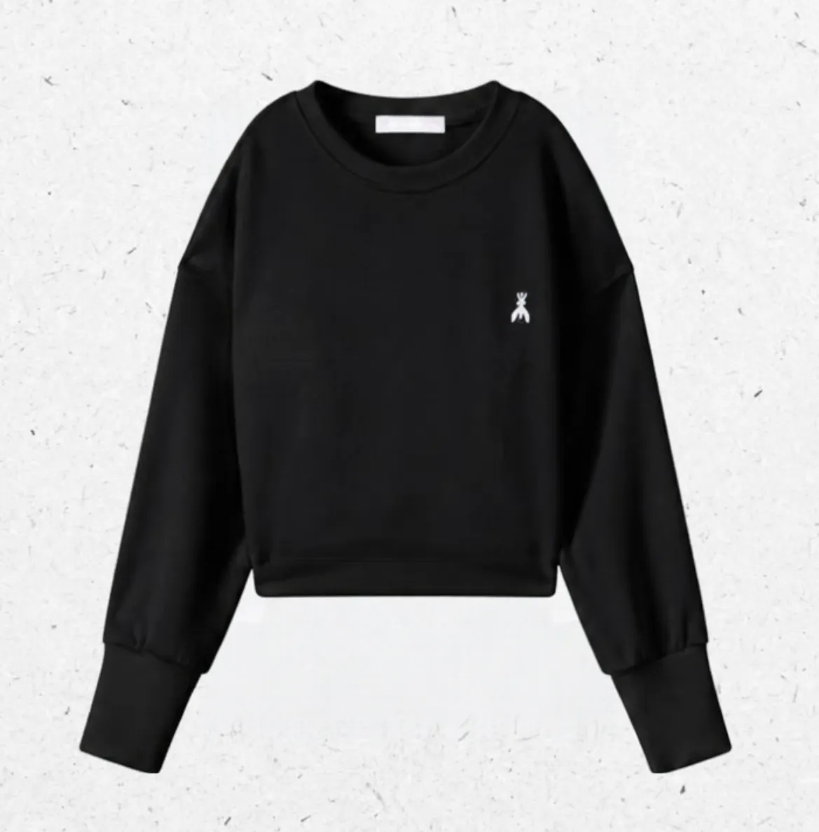 Felpa cropped Patrizia Pepe panna ragazza logo farfalla