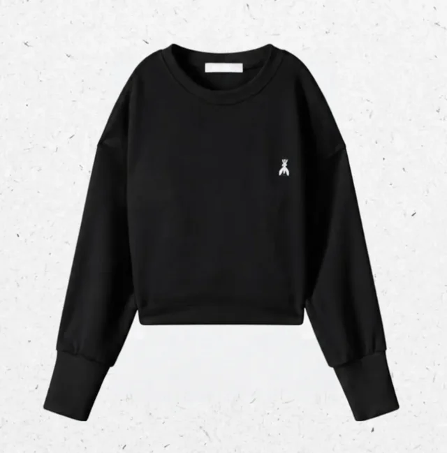 Felpa Cropped Ragazza Panna Logo Farfalla – Patrizia Pepe