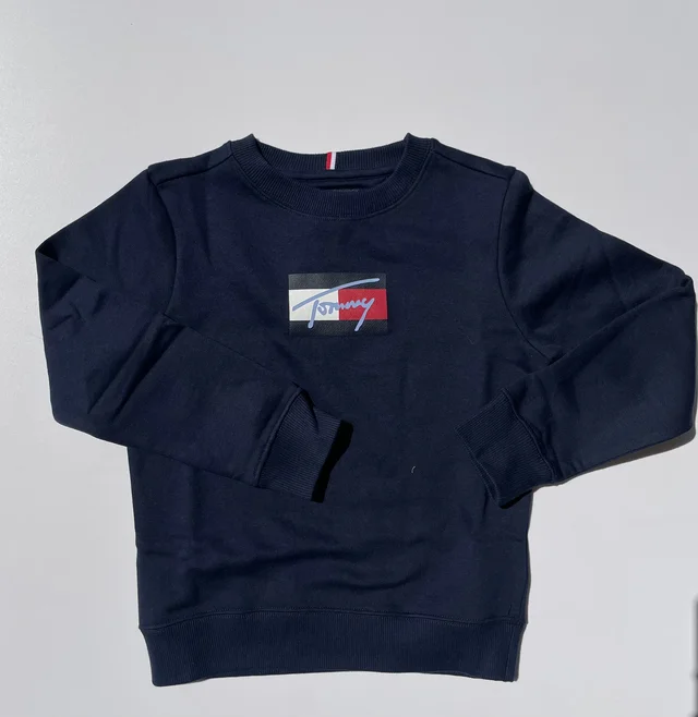 Felpa girocollo Tommy Hilfiger per bambino ragazzo