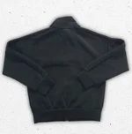 Felpa nera Guess da ragazza con cappuccio, chiusura a zip integrale e logo frontale distintivo. 1