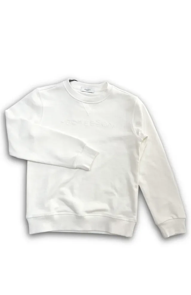 Felpa Jeckerson a Girocollo - Tinta Unita con Logo Goffrato per Ragazzo