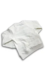 Felpa Jeckerson a girocollo per ragazzo, colore bianco. Design minimal con logo Jeckerson goffrato tono su tono sul petto. 1