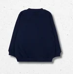 Felpa Moschino Kids per neonato in cotone felpato blu, stampa teddy bear, logo a contrasto 1