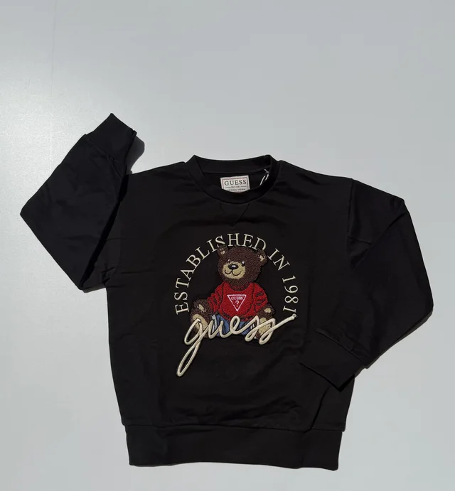 Felpa over nera Guess unisex