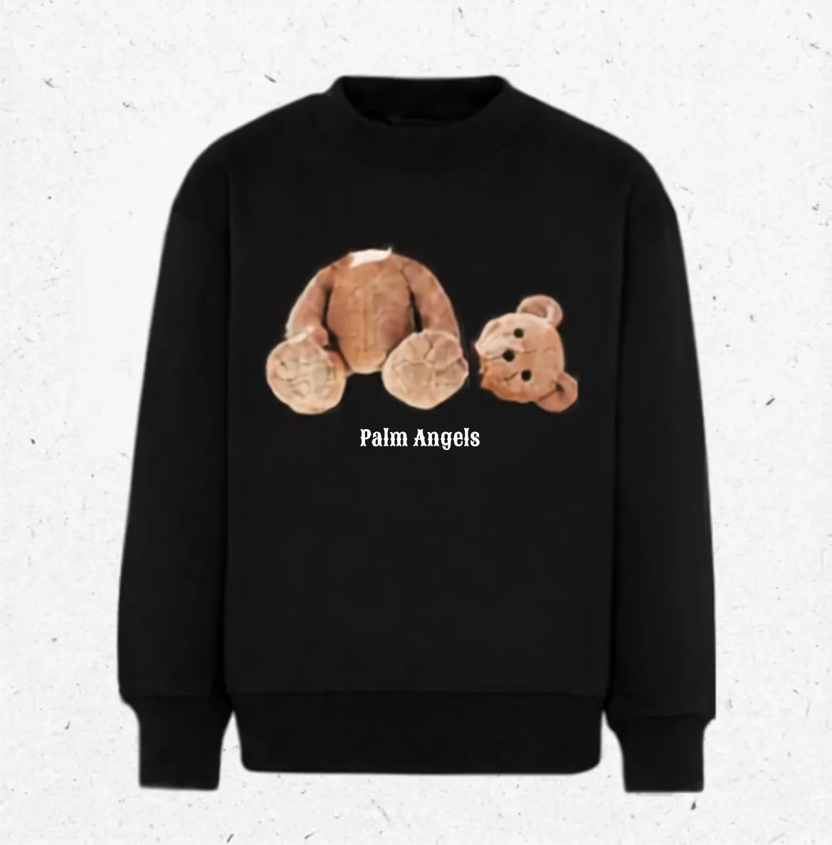 Felpa Palm Angels bambino nera stampa teddy bear