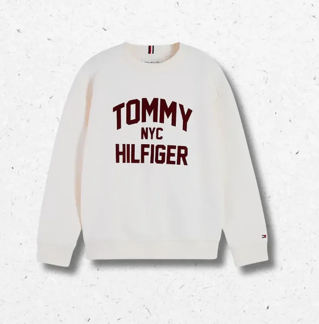 Felpa Relaxed Fit Cotone Logo Tommy Hilfiger NYC