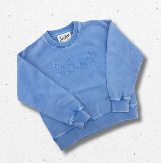 Felpa Saint Barth Vintage Girocollo con Stampa Patch - Bambina