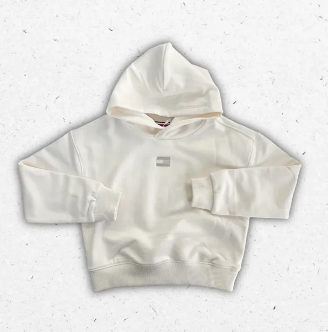 Felpa Tommy Hilfiger Ragazza con Cappuccio e Logo Flag