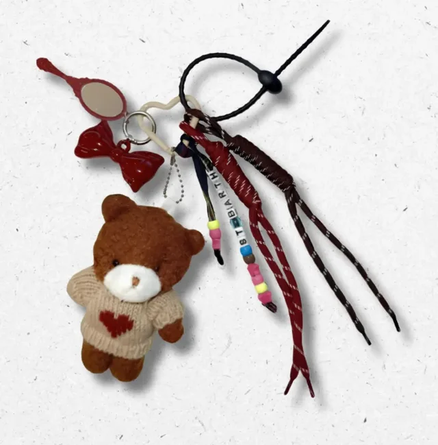Funny Charm Portachiavi Cuore Leopardato o Orsetto – Saint Barth