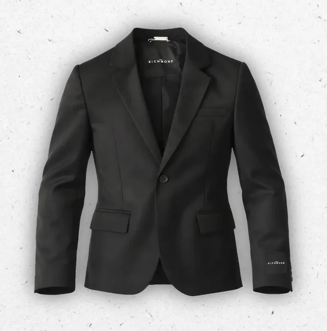 Giacca Formale Ragazzo Richmond Nera Sartoriale per Cerimonia e Comunione 12-14 Anni