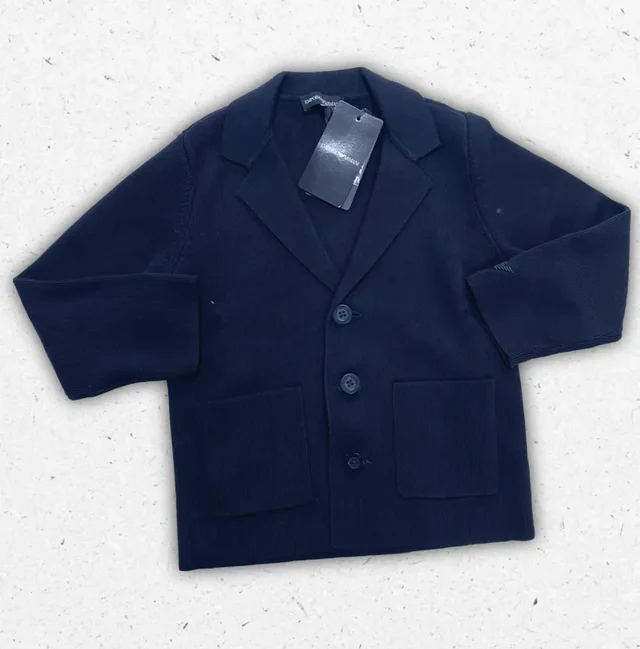 Giacca in Maglia Emporio Armani Bambino con Bottoni e Logo
