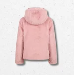 Giacca reversibile da bambina Chloe Save The Duck con lato in morbida pelliccia sintetica e lato trapuntato disponibile nei colori marrone nocciola e rosa 1