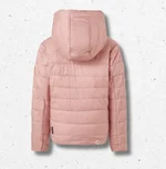 Giacca reversibile da bambina Chloe Save The Duck con lato in morbida pelliccia sintetica e lato trapuntato disponibile nei colori marrone nocciola e rosa 1