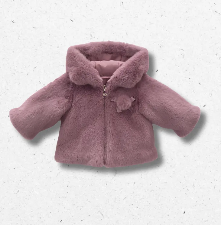 Giaccone Liu Jo neonata rosa antico eco-pelliccia
