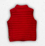 Gilet piumino smanicato da bambino Save The Duck modello DOLIN, disponibile nei colori rosso e blu con logo laterale. 1